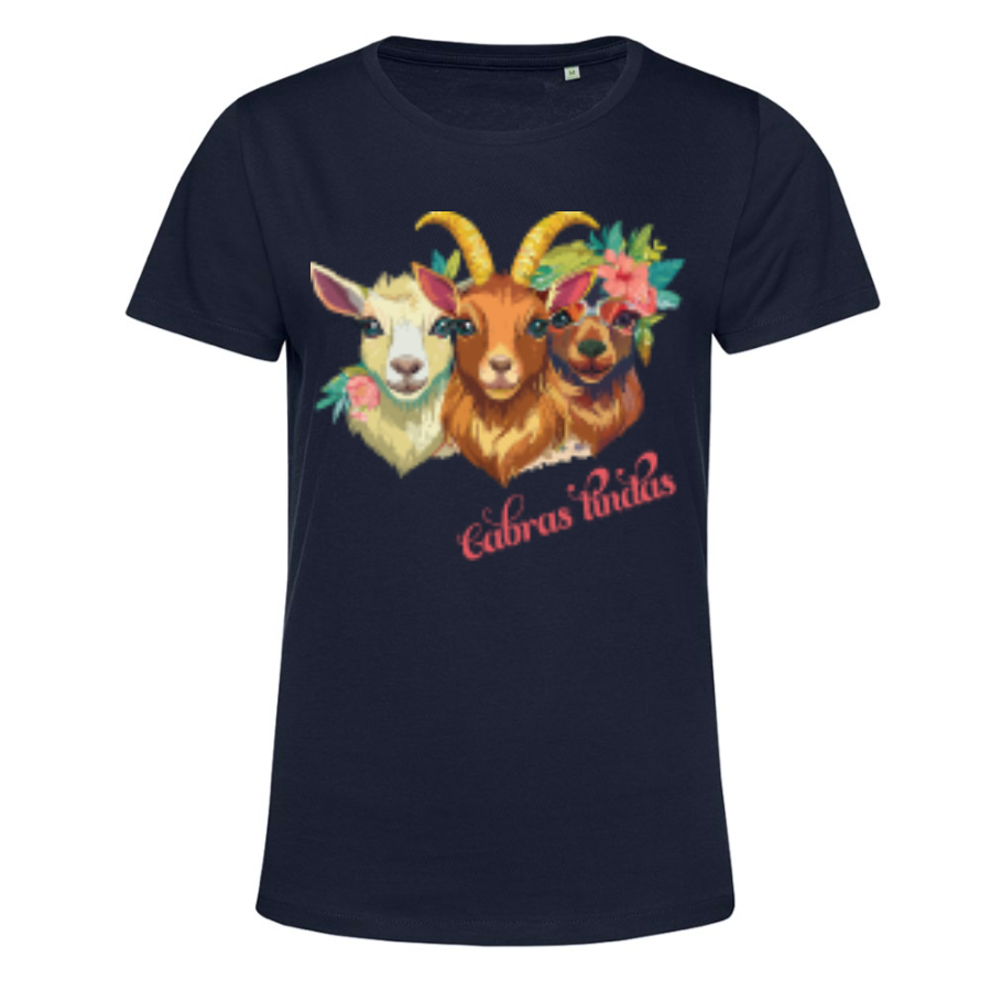 Polera Estampada Cabras lindas 100% Algodón Orgánico Mujer - Imagen 6