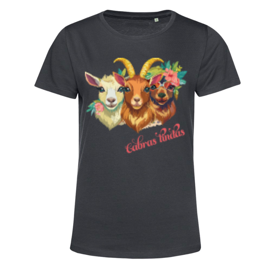 Polera Estampada Cabras lindas 100% Algodón Orgánico Mujer - Imagen 8