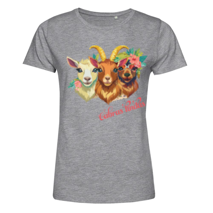 Polera Estampada Cabras lindas 100% Algodón Orgánico Mujer - Imagen 2