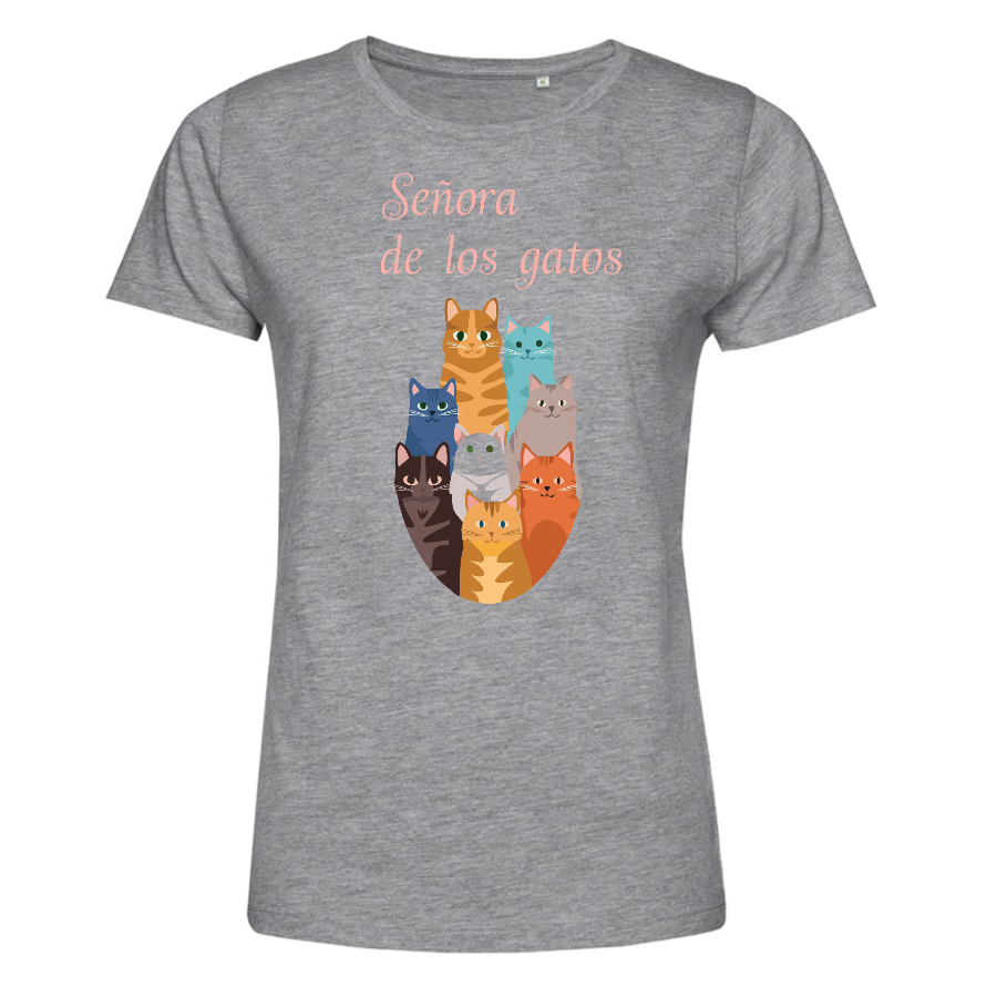 Polera estampada Gatos 100% Algodón Orgánico Mujer - Imagen 4