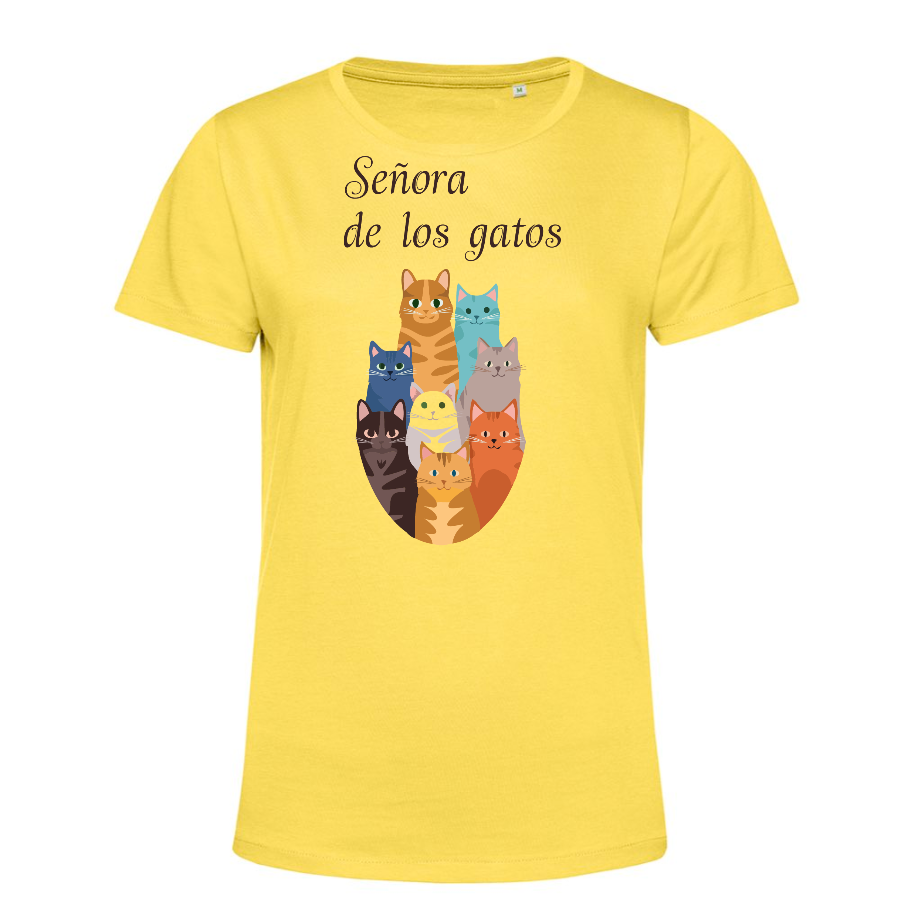Polera estampada Gatos 100% Algodón Orgánico Mujer - Imagen 10