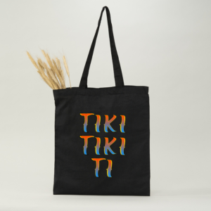 Bolsa de algodón negro 42 x 38 cm