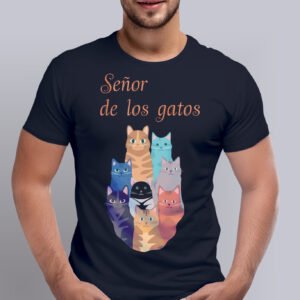 Polera estampada Gatos 100% Algodón Orgánico Hombre