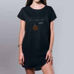 Vestido estampado Yerba Mate Loose Fit